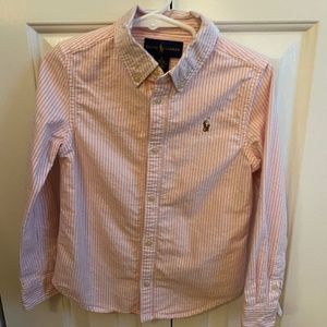 LS Ralph Lauren Oxford, pink-striped, size 6